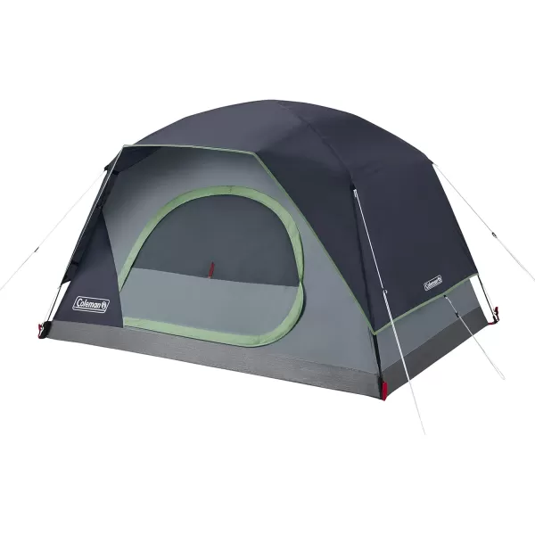 Coleman Skydome Camping Tent, 2/4/6/8 Person Family Dome Tent with 5 Minute Setup, Strong Frame can Withstand 35MPH Winds, Roomy Interior with Extra Storage Included