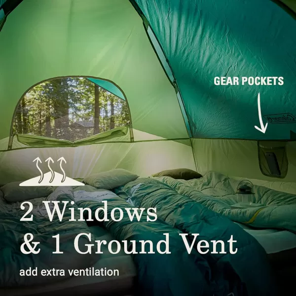 Coleman Sundome Camping Tent, 2/3/4/6 Person Dome Tent with Snag-Free Poles for Easy Setup in Under 10 Mins, Included Rainfly Blocks Wind &amp; Rain, Tent for Camping, Festivals, Backyard, Sleepovers