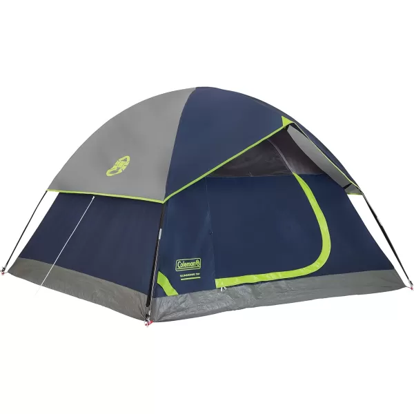 Coleman Sundome Camping Tent, 2/3/4/6 Person Dome Tent with Snag-Free Poles for Easy Setup in Under 10 Mins, Included Rainfly Blocks Wind &amp; Rain, Tent for Camping, Festivals, Backyard, Sleepovers