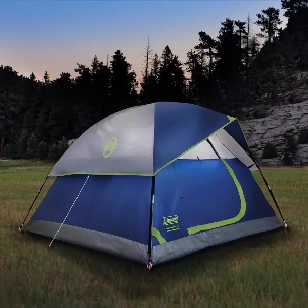 Coleman Sundome Camping Tent, 2/3/4/6 Person Dome Tent with Snag-Free Poles for Easy Setup in Under 10 Mins, Included Rainfly Blocks Wind &amp; Rain, Tent for Camping, Festivals, Backyard, Sleepovers