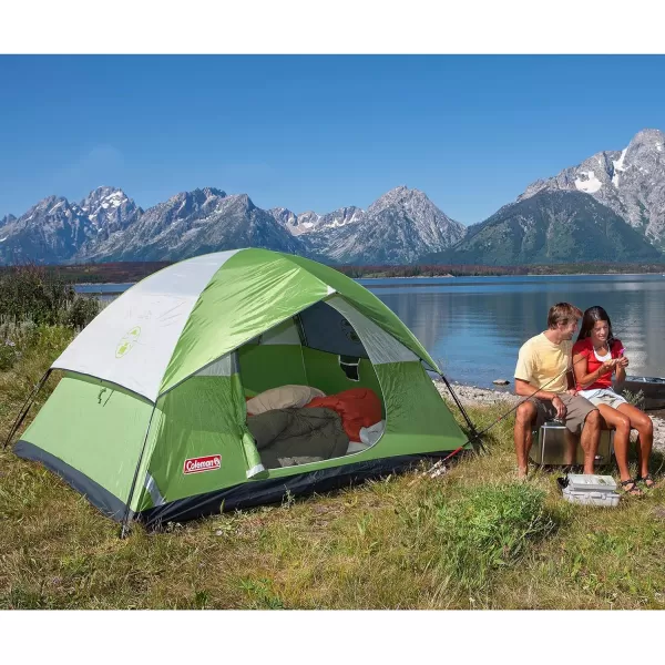 Coleman Sundome Camping Tent, 2/3/4/6 Person Dome Tent with Snag-Free Poles for Easy Setup in Under 10 Mins, Included Rainfly Blocks Wind &amp; Rain, Tent for Camping, Festivals, Backyard, Sleepovers