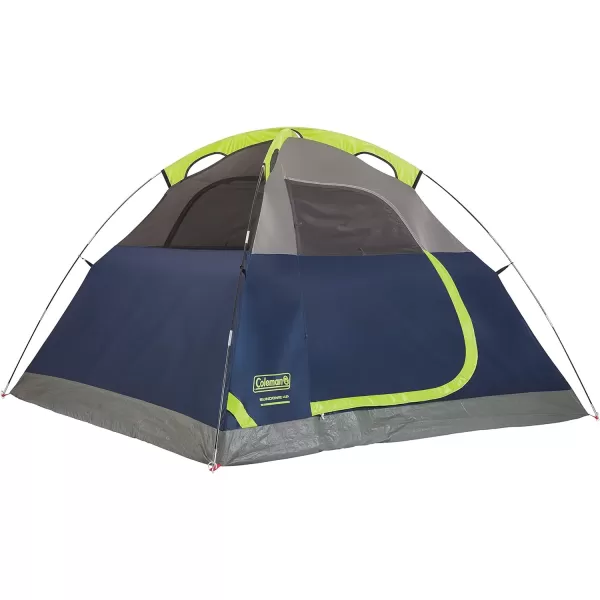 Coleman Sundome Camping Tent, 2/3/4/6 Person Dome Tent with Snag-Free Poles for Easy Setup in Under 10 Mins, Included Rainfly Blocks Wind &amp; Rain, Tent for Camping, Festivals, Backyard, Sleepovers