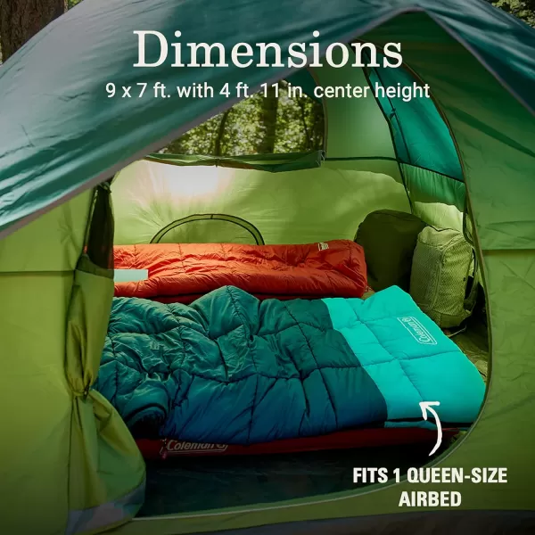 Coleman Sundome Camping Tent, 2/3/4/6 Person Dome Tent with Snag-Free Poles for Easy Setup in Under 10 Mins, Included Rainfly Blocks Wind &amp; Rain, Tent for Camping, Festivals, Backyard, Sleepovers