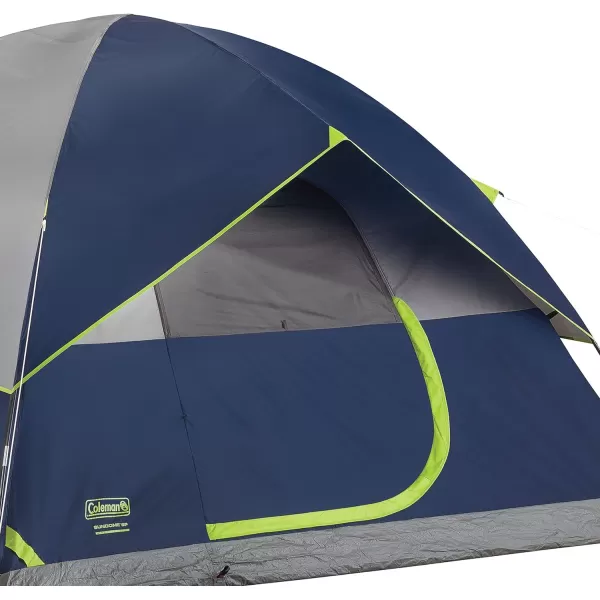 Coleman Sundome Camping Tent, 2/3/4/6 Person Dome Tent with Snag-Free Poles for Easy Setup in Under 10 Mins, Included Rainfly Blocks Wind &amp; Rain, Tent for Camping, Festivals, Backyard, Sleepovers