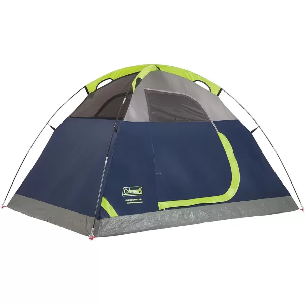 Coleman Sundome Camping Tent, 2/3/4/6 Person Dome Tent with Snag-Free Poles for Easy Setup in Under 10 Mins, Included Rainfly Blocks Wind &amp; Rain, Tent for Camping, Festivals, Backyard, Sleepovers