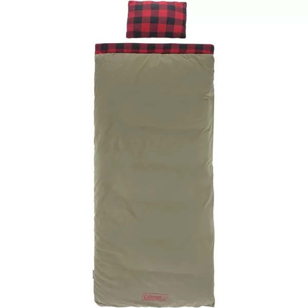 Coleman Big Game 0°F Big &amp; Tall Sleeping Bag, Cold Weather Adult Sleeping Bag with Sherpa &amp; Flannel Lining and 2-Way Zipper, Fits Campers up to 6'5"