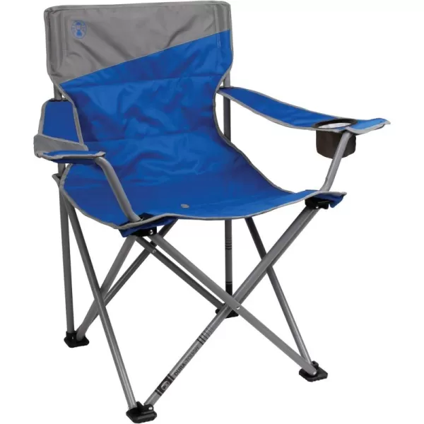 Coleman Big-N-Tall Quad Chair with Cup Holder &amp; Side Pocket, Water-Resistant Oversized Camping Chair Supports up to 600lbs, Great for Tailgating, Camping &amp; Outdoor Use, Carry Bag Included