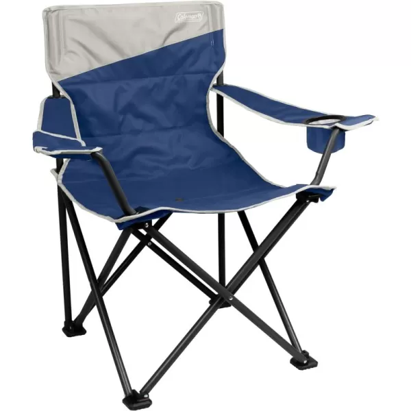 Coleman Big-N-Tall Quad Chair with Cup Holder &amp; Side Pocket, Water-Resistant Oversized Camping Chair Supports up to 600lbs, Great for Tailgating, Camping &amp; Outdoor Use, Carry Bag Included