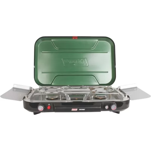 Coleman Classic 3-Burner Propane Camping Stove, Portable Camp Stove with 3 Adjustable Burners &amp; Push-Button Instant Ignition, 28,000 BTUs for Camping, Tailgating, Grilling, BBQs, &amp; More