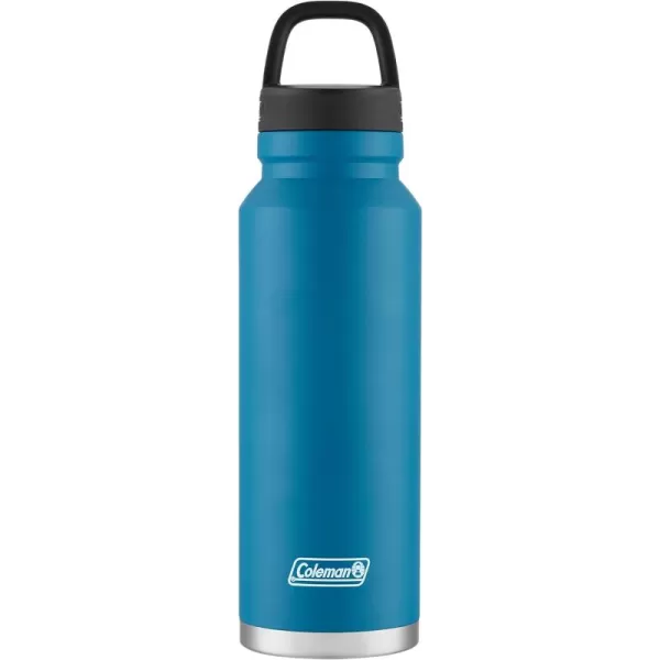 Coleman Connector Vacuum-Insulated Stainless Steel Water Bottle with Wide Mouth Leak-Proof Lid, 24oz/40oz Durable Water Bottle with Carry Handle, Keeps Drinks Hot or Cold for Hours