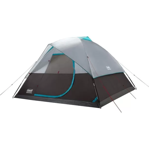 Coleman OneSource Rechargeable 4/6 Person Camping Tent with Airflow System &amp; LED Lighting, Includes Rainfly, Tent Fan, Lights, and Interchangeable Battery Pack, Easy Setup Tent for Camping