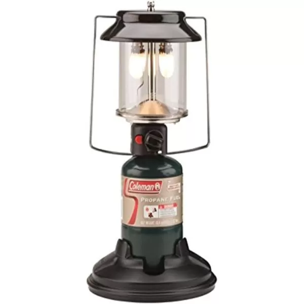 Coleman QuickPack 2-Mantle Propane Lantern with Carry Case, 1000 Lumens Lantern with Adjustable Brightness &amp; Push-Button Starter, No Matches Needed, Great for Camping, Power Outage, &amp; More