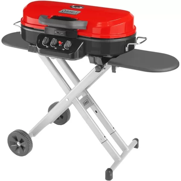 Coleman RoadTrip 285 Portable Stand-Up Propane Grill, Gas Grill with 3 Adjustable Burners &amp; Instastart Push-Button Ignition; Great for Camping, Tailgating, BBQ, Parties, Backyard, Patio &amp; More