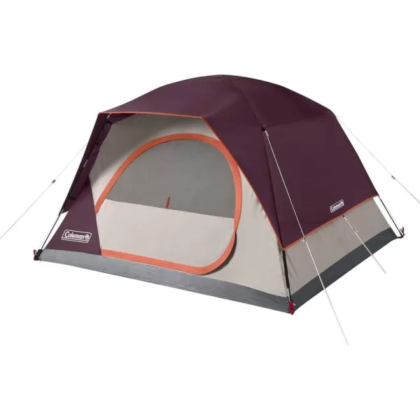 Coleman Skydome Camping Tent, 2/4/6/8 Person Family Dome Tent with 5 Minute Setup, Strong Frame can Withstand 35MPH Winds, Roomy Interior with Extra Storage Included