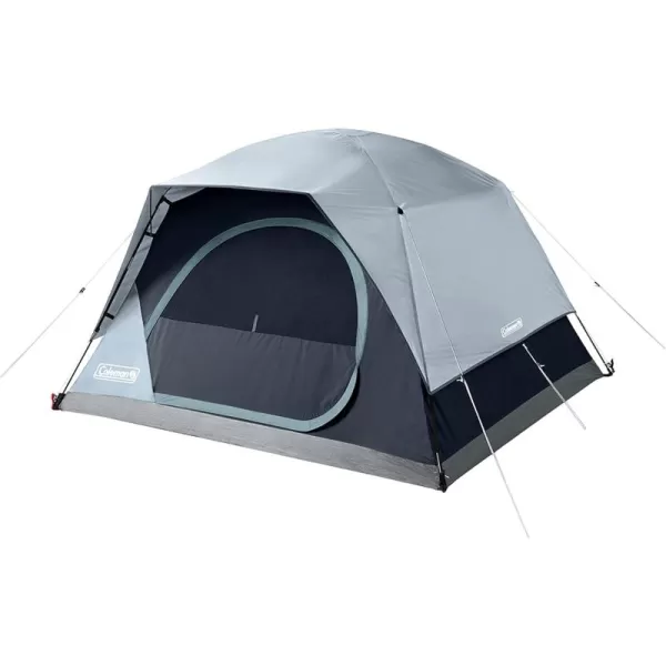 Coleman Skydome Camping Tent with LED Lights, Weatherproof 4/8 Person Family Tent Includes Pre-Attached Poles, Rainfly, Carry Bag, Ventilation and LED Lighting System, Sets Up in 5 Minutes