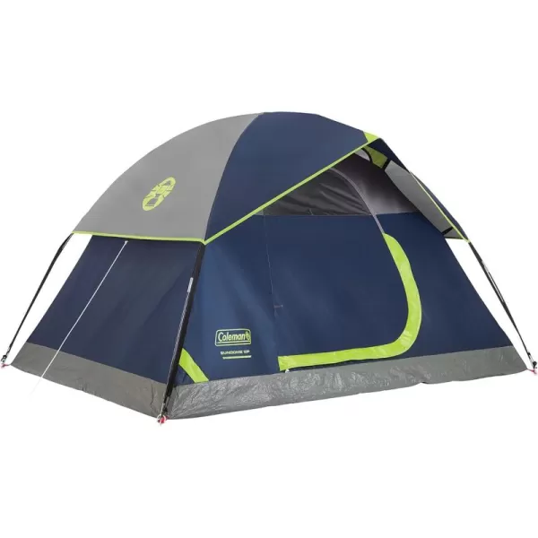 Coleman Sundome Camping Tent, 2/3/4/6 Person Dome Tent with Snag-Free Poles for Easy Setup in Under 10 Mins, Included Rainfly Blocks Wind &amp; Rain, Tent for Camping, Festivals, Backyard, Sleepovers