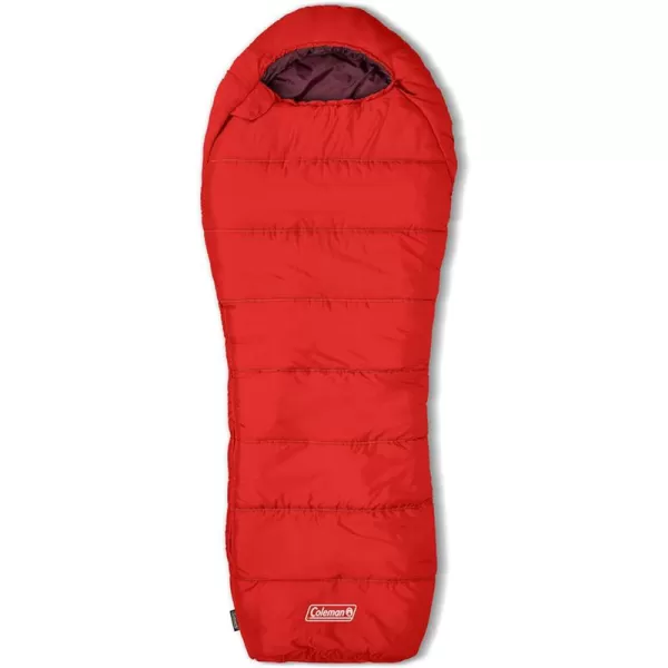 Coleman Tidelands Mummy Sleeping Bag, Cool-Weather 30°F/40°F/50°F Camping Sleeping Bag for Adults with Insulation, Heat Retention, and Easy-Zip, Big &amp; Tall