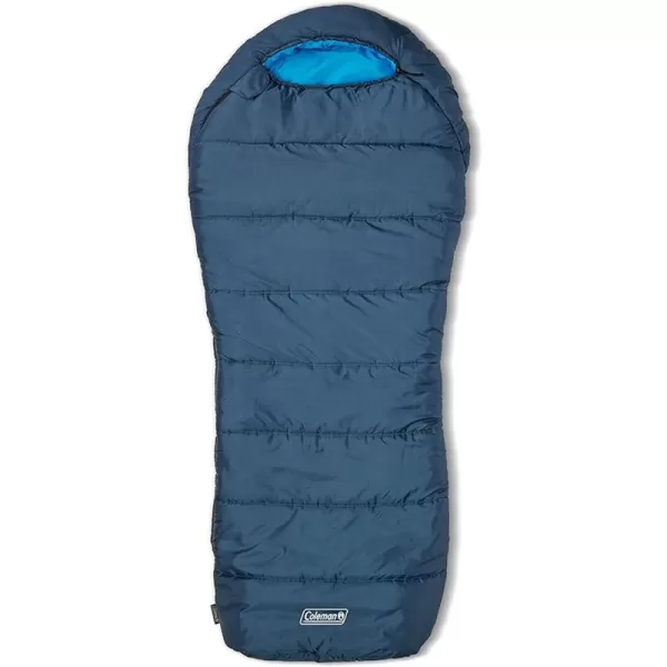 Coleman Tidelands Mummy Sleeping Bag, Cool-Weather 30°F/40°F/50°F Camping Sleeping Bag for Adults with Insulation, Heat Retention, and Easy-Zip, Big &amp; Tall