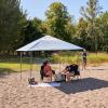 imageColeman Oasis Lite PopUp Canopy Tent with Side Wall Attachment 7x7ft Portable Shelter with Easy Setup ampamp Takedown Wheeled Carry Bag IncludedFog