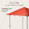 imageColeman Oasis Lite PopUp Canopy Tent with Side Wall Attachment 7x7ft Portable Shelter with Easy Setup ampamp Takedown Wheeled Carry Bag IncludedRed