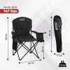 imageColeman Portable Camping Chair with 4Can Cooler Cushioned Seat ampamp Back with Side Pockets ampamp Cup Holder Carry Bag Included Great for Camping Tailgating Firepits Patio ampamp MoreBlack