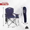 imageColeman Portable Camping Chair with 4Can Cooler Cushioned Seat ampamp Back with Side Pockets ampamp Cup Holder Carry Bag Included Great for Camping Tailgating Firepits Patio ampamp MoreBlue