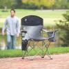 imageColeman Portable Camping Chair with 4Can Cooler Cushioned Seat ampamp Back with Side Pockets ampamp Cup Holder Carry Bag Included Great for Camping Tailgating Firepits Patio ampamp MoreGreyBlack