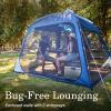 imageColeman Skyshade Screen Dome Canopy Tent 8x810x10ft Portable Screen Shelter with Easy Setup for BugFree Lounging Great for Beach Yard Picnic Park Camping ampamp MoreBlue Nights