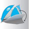 imageColeman Sun Shade  Portable Beach Tent  Beach Shade with UPF 50 Sun ProtectionCaribbean Blue