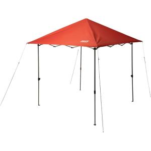 imageColeman Oasis Lite PopUp Canopy Tent with Side Wall Attachment 7x7ft Portable Shelter with Easy Setup ampamp Takedown Wheeled Carry Bag IncludedRed
