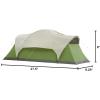 imageColeman Montana 8Person Camping Tent with Rainfly Weatherproof Family Tent Sets Up in 15 Mins Fits Multiple AirbedsGreen