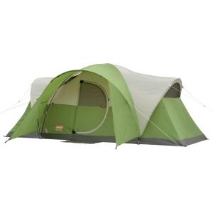imageColeman Montana 8Person Camping Tent with Rainfly Weatherproof Family Tent Sets Up in 15 Mins Fits Multiple AirbedsGreen