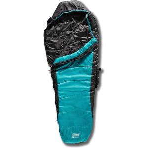 imageColeman OneSource Heated Mummy Sleeping Bag and Rechargeable Battery 4 Adjustable Heat Settings Lasts Up to 4 Hours Sleeping Bag for Adults with DualPort Charging Dock and Included Battery