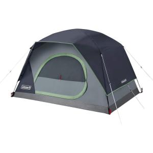 imageColeman Skydome Tent with 5 Minute Setup 2468 Person Weatherproof Tent with Rainfly ampamp Carry Bag 20 More Headroom Than Traditional CanopiesBlue