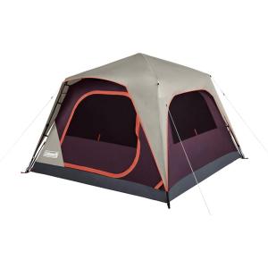 imageColeman Skylodge Instant Tent with Rainfly 468 Person Family Tent Sets Up in a Minute Includes PreAttached Poles ampamp Carry BagRed