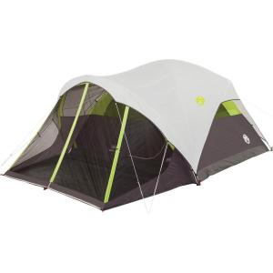imageColeman Steel Creek 6Person Tent with Screened Porch ampamp Integrated Rainfly Weatherproof Tent with Screen Room Sets Up in Minutes Fits QueenSize AirbedContains Pfas