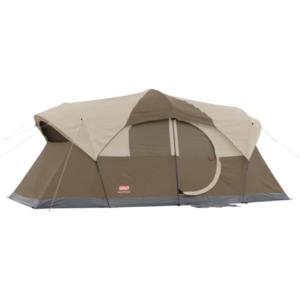 imageColeman WeatherMaster 10Person Camping Tent with Rainfly ampamp Room Divider Spacious Weatherproof Family Tent with Carry BagContains Pfas