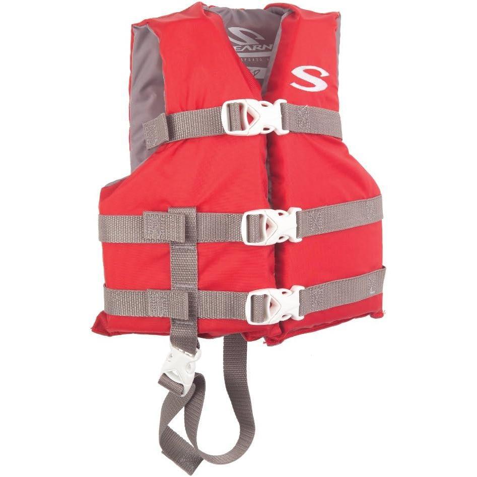 imageStearns Kids Life Vest USCG Approved Type III Life Jacket for Children Under 90lbs Youth PFD for Boating Swimming Watersports Pool Beach ampamp MoreRed