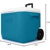 imageColeman 60qt Rolling Cooler with Wheels Insulated Portable Wheeled Chiller with Ice Retention Made in USA