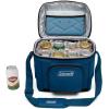 imageColeman Chiller Insulated Soft Cooler Leakproof 91630 Can Cooler with 12 Hour Ice Retention Made with Recycled Materials Great for Lunch Camping Beach Pool Sports ampamp MoreBlue