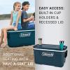 imageColeman Classic Series Insulated Portable Cooler LeakResistant Outdoor Hard Cooler Keeps Ice up to 5 Days 5270120150 QuartSpace Blue