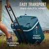 imageColeman Classic Series Insulated Portable Rolling Cooler with Wheels LeakResistant Outdoor Hard Cooler Keeps Ice up to 5 Days 100QuartSpace Blue