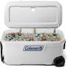 imageColeman Marine Cooler with Fully Insulated UV Guard Lid ampamp Body Keeps Ice for 3 Days Great for Boating ampamp Fishing 52qt100qt Wheeled120qt Options100qt Wheeled