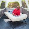 imageColeman QueenSize Airbed Cot Combination Folding Air Mattress with Steel Frame ampamp Side Table Battery Pump Included Great for Camping Lounging Elevated Sleeping Guests ampamp MoreCot