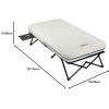 imageColeman QueenSize Airbed Cot Combination Folding Air Mattress with Steel Frame ampamp Side Table Battery Pump Included Great for Camping Lounging Elevated Sleeping Guests ampamp MoreCot