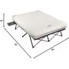 imageColeman QueenSize Airbed Cot Combination Folding Air Mattress with Steel Frame ampamp Side Table Battery Pump Included Great for Camping Lounging Elevated Sleeping Guests ampamp MoreCot