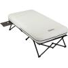 imageColeman QueenSize Airbed Cot Combination Folding Air Mattress with Steel Frame ampamp Side Table Battery Pump Included Great for Camping Lounging Elevated Sleeping Guests ampamp MoreCot