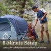 imageColeman Skydome Tent with LED Lights ampamp 5Minute Setup Weatherproof 4Person Tent with Overhead Lighting Made of PFASFree Materials