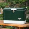 imageColeman Vintage 54qt Steel Belted Cooler Keeps Ice Up to 4 Days 85Can Capacity Hard Cooler with Drain ampamp HaveASeat LidGreen