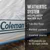 imageColeman Weatherproof 4Person Cabin Tent with Screened Porch Screen Room Adds 35 More Space Rainfly Included 10Minute SetupContains Pfas